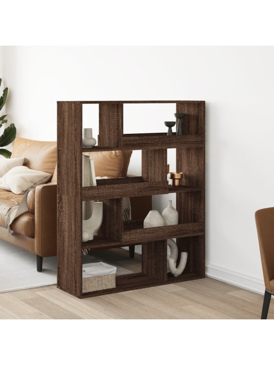 Dělicí stěna hnědý dub 100 x 33 x 125,5 cm kompozitní dřevo
