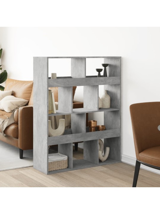 Dělicí stěna betonově šedá 100 x 33 x 125,5 cm kompozitní dřevo