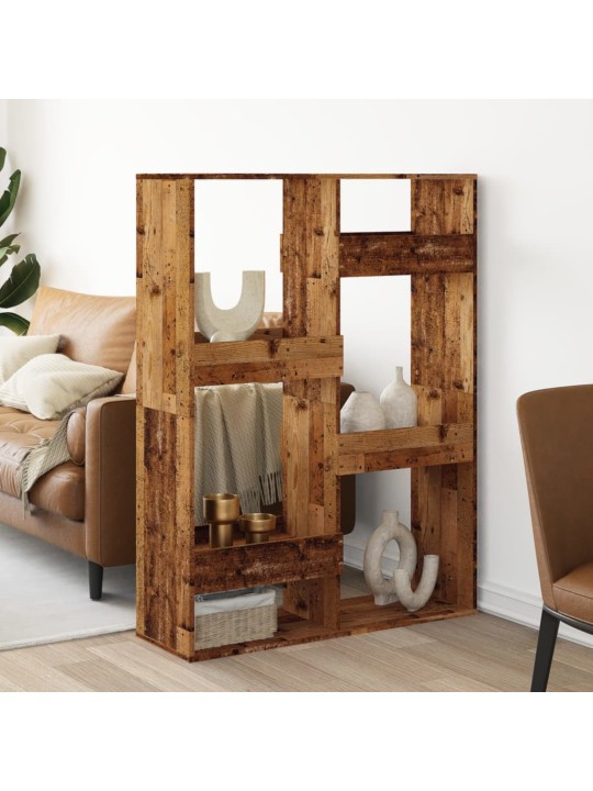 Dělicí stěna old wood 100 x 33 x 135 cm kompozitní dřevo