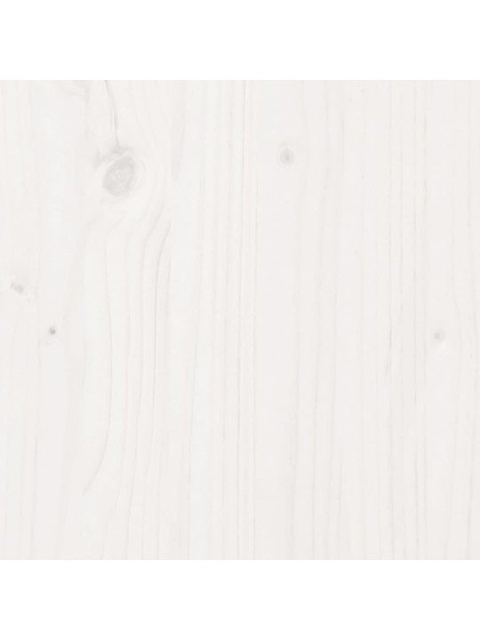 Prodloužený rám postele bez matrace bílý 140 x 210 cm masiv