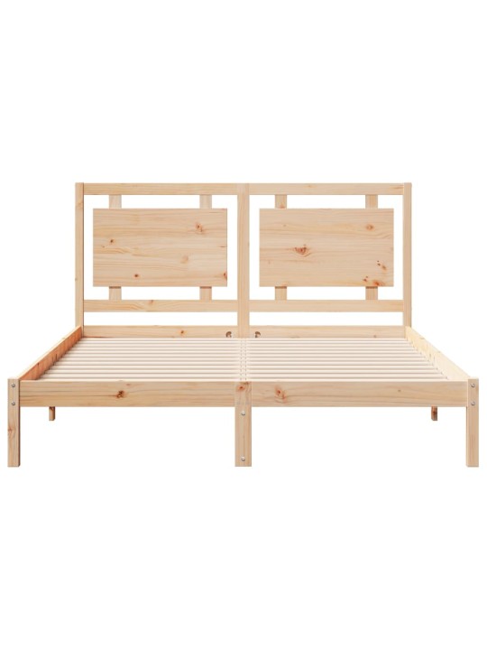 Prodloužený rám postele bez matrace 160 x 210 cm masivní dřevo