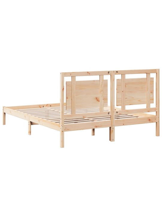 Prodloužený rám postele bez matrace 160 x 210 cm masivní dřevo