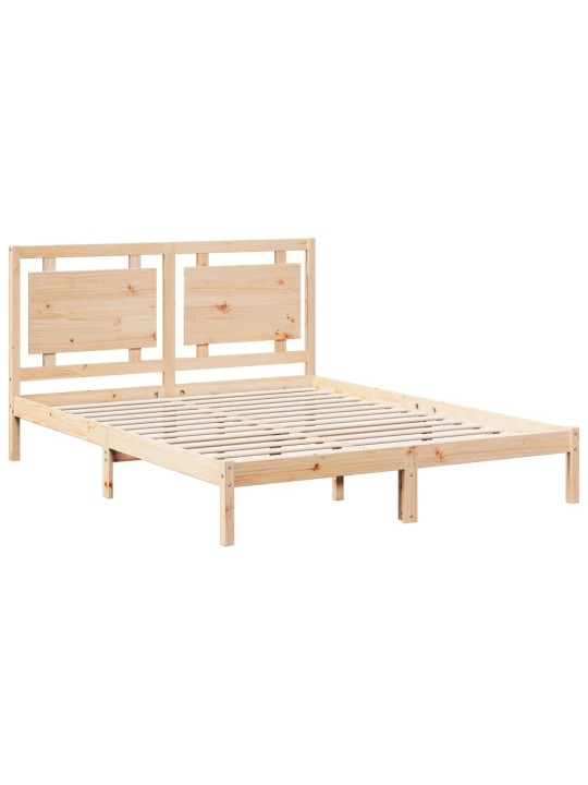 Prodloužený rám postele bez matrace 140 x 220 cm masivní dřevo
