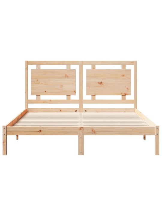 Prodloužený rám postele bez matrace 140 x 220 cm masivní dřevo