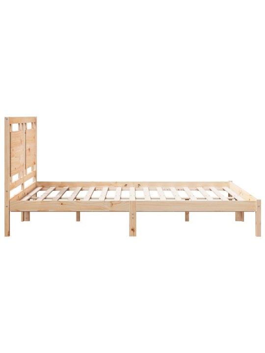 Prodloužený rám postele bez matrace 140 x 220 cm masivní dřevo