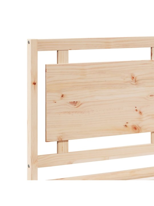 Prodloužený rám postele bez matrace 140 x 220 cm masivní dřevo