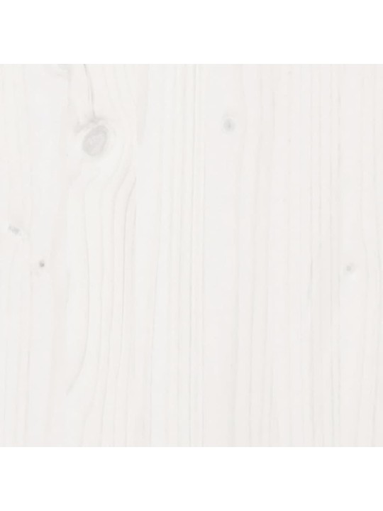 Prodloužený rám postele bez matrace bílý 160 x 220 cm masiv