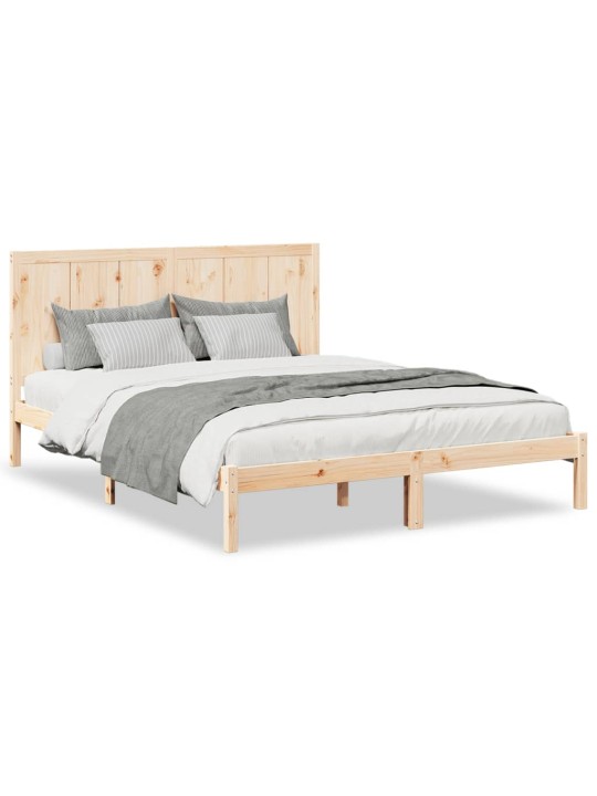 Prodloužený rám postele bez matrace 160 x 210 cm masivní dřevo