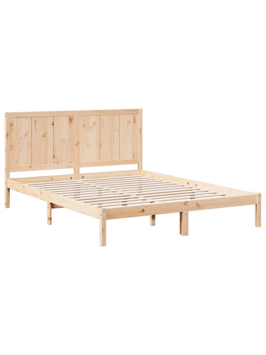Prodloužený rám postele bez matrace 160 x 210 cm masivní dřevo