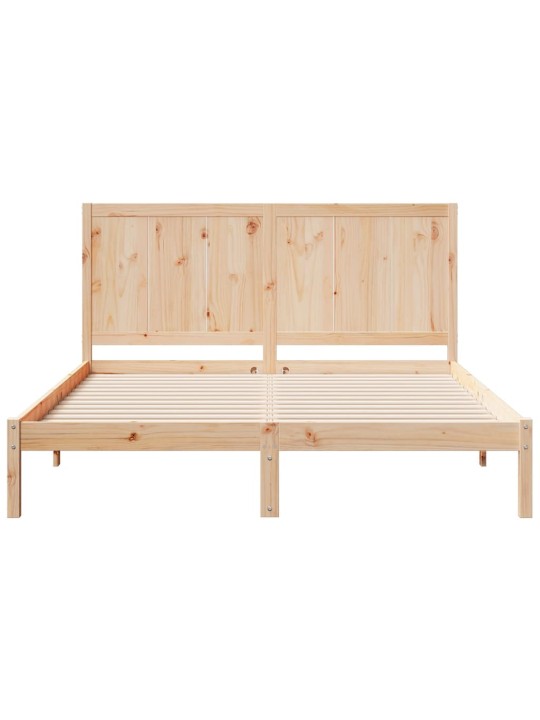 Prodloužený rám postele bez matrace 160 x 210 cm masivní dřevo