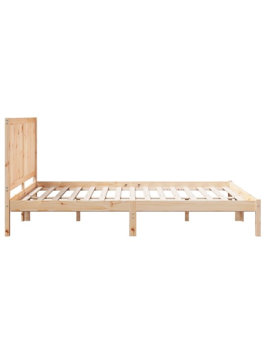 Prodloužený rám postele bez matrace 160 x 210 cm masivní dřevo