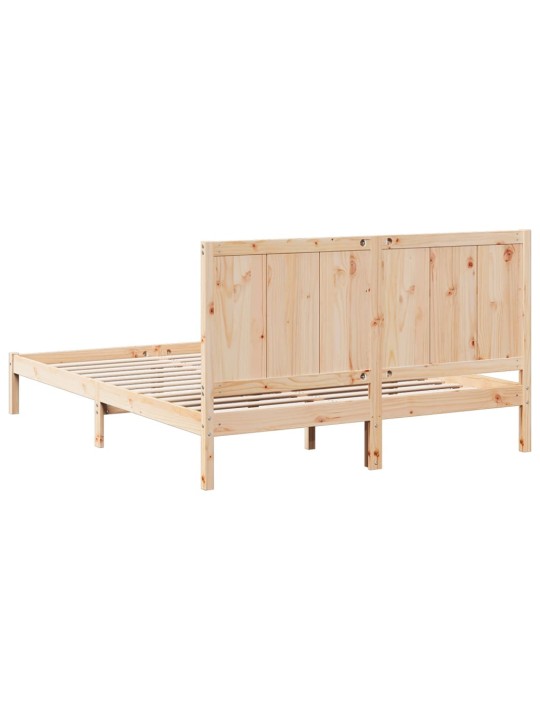Prodloužený rám postele bez matrace 160 x 210 cm masivní dřevo