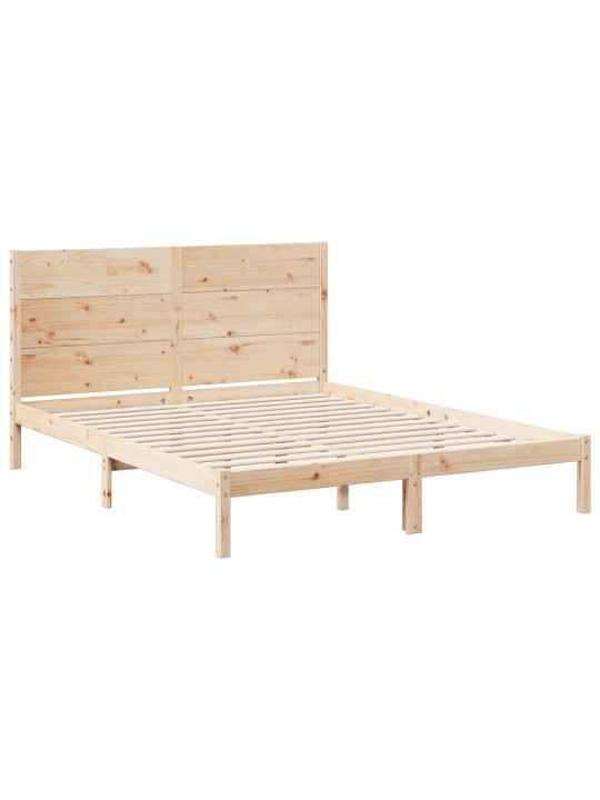 Prodloužený rám postele bez matrace 160 x 210 cm masivní dřevo