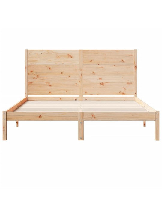 Prodloužený rám postele bez matrace 160 x 210 cm masivní dřevo