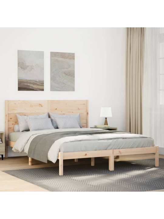 Prodloužený rám postele bez matrace 160 x 210 cm masivní dřevo