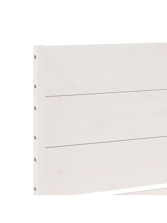 Prodloužený rám postele bez matrace bílý 140 x 220 cm masiv