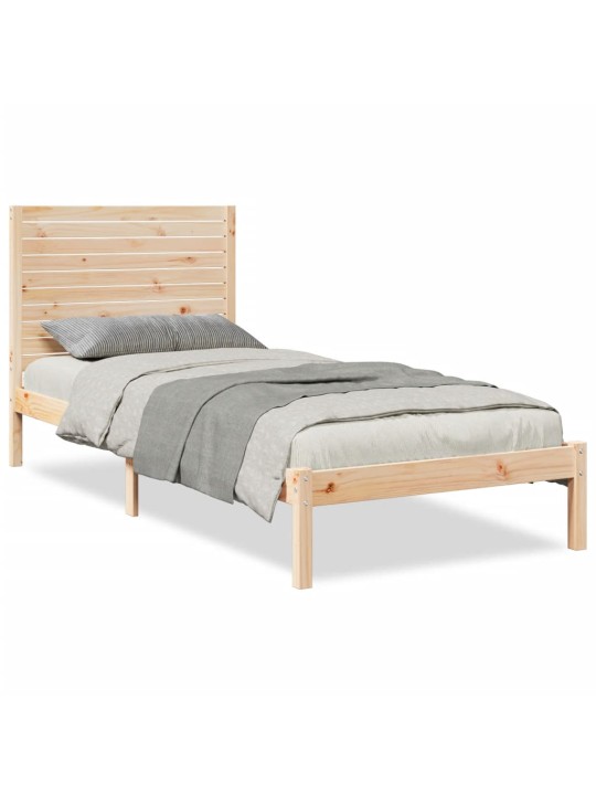 Prodloužený rám postele bez matrace 90 x 210 cm masivní dřevo