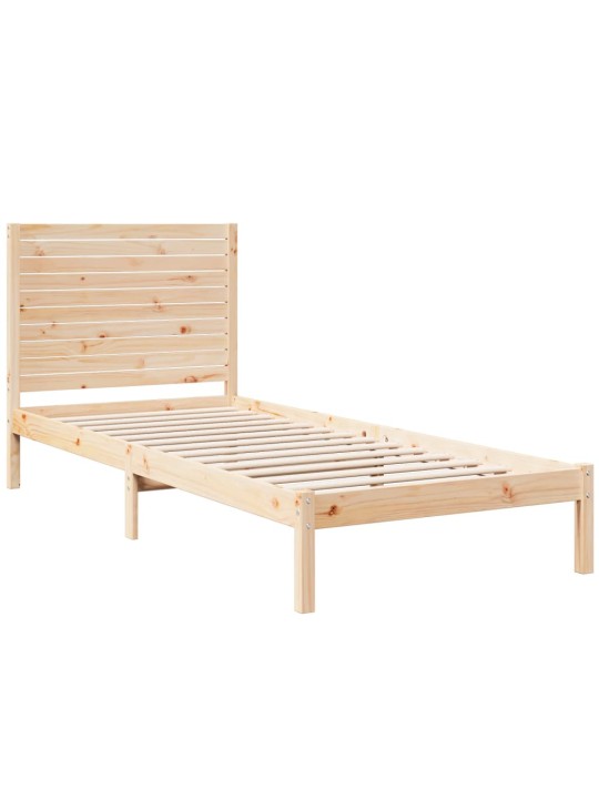 Prodloužený rám postele bez matrace 90 x 210 cm masivní dřevo