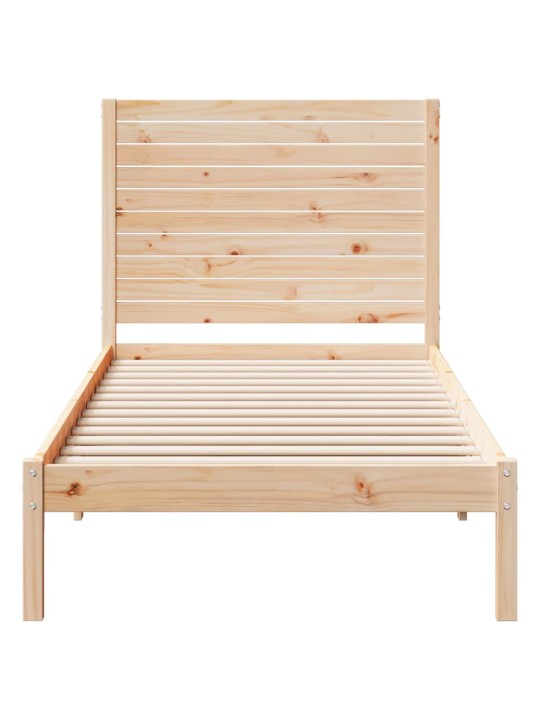 Prodloužený rám postele bez matrace 90 x 210 cm masivní dřevo