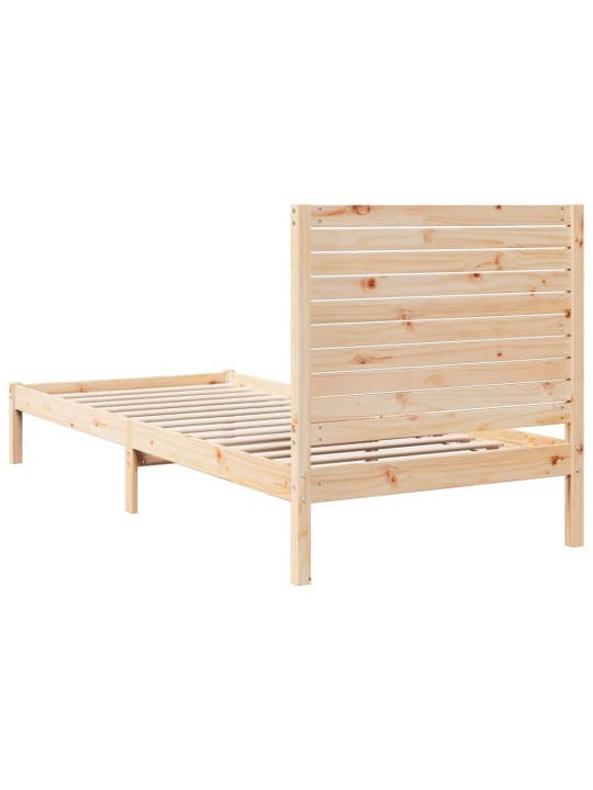 Prodloužený rám postele bez matrace 90 x 210 cm masivní dřevo