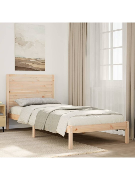 Prodloužený rám postele bez matrace 90 x 210 cm masivní dřevo