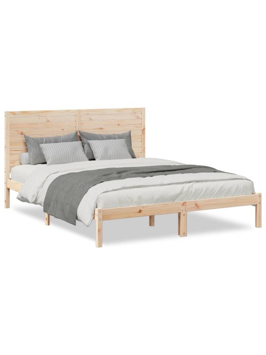 Prodloužený rám postele bez matrace 160 x 210 cm masivní dřevo
