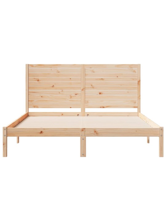 Prodloužený rám postele bez matrace 160 x 210 cm masivní dřevo