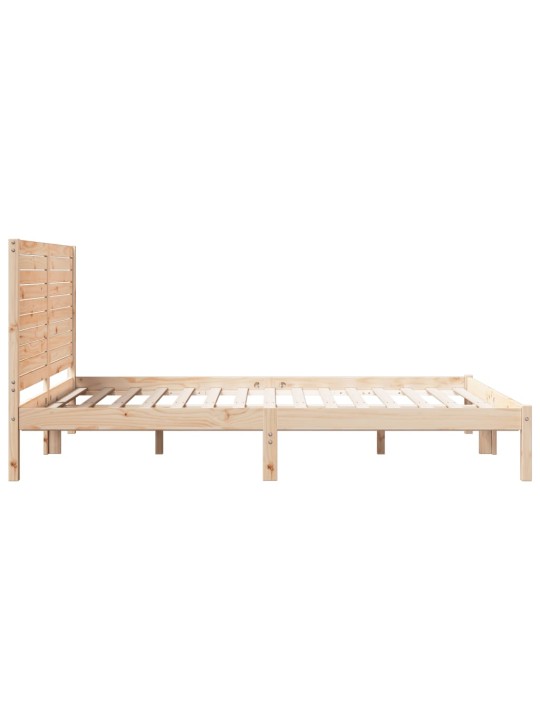 Prodloužený rám postele bez matrace 160 x 210 cm masivní dřevo