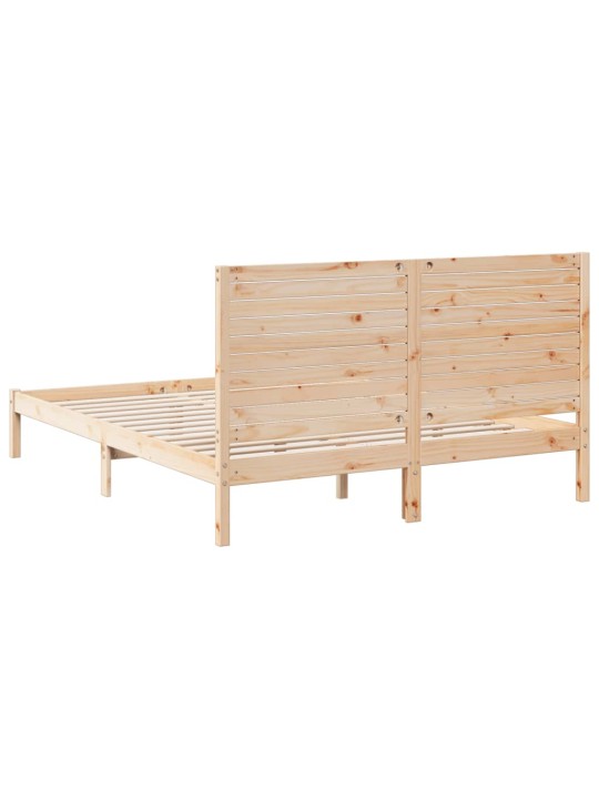 Prodloužený rám postele bez matrace 160 x 210 cm masivní dřevo