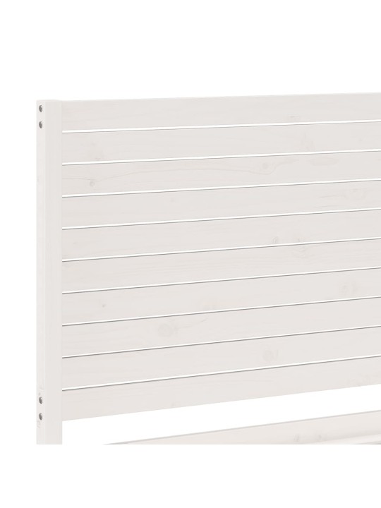 Prodloužený rám postele bez matrace bílý 160 x 210 cm masiv