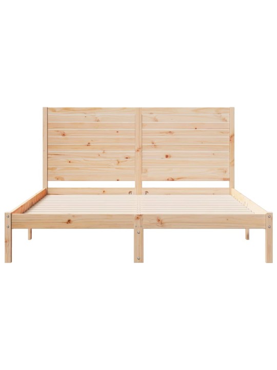 Prodloužený rám postele bez matrace 160 x 220 cm masivní dřevo