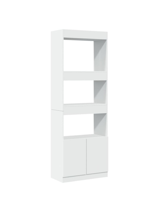 Skříň highboard bílá 63 x 33 x 180 cm kompozitní dřevo