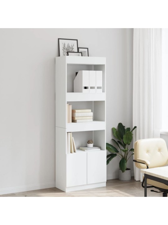 Skříň highboard bílá 63 x 33 x 180 cm kompozitní dřevo