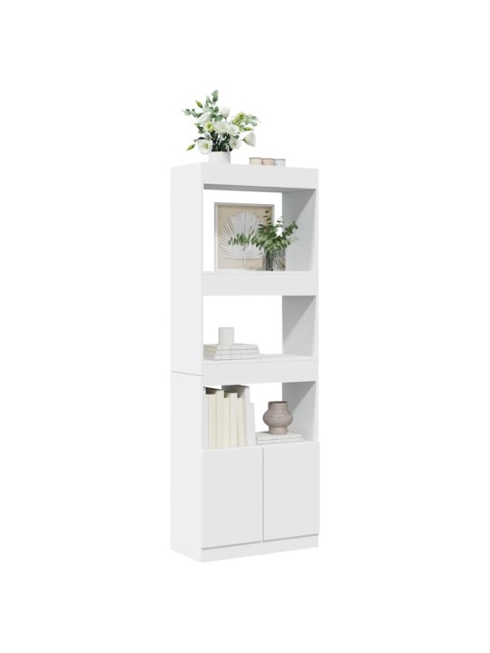 Skříň highboard bílá 63 x 33 x 180 cm kompozitní dřevo