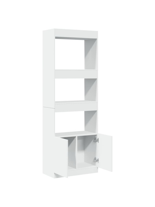 Skříň highboard bílá 63 x 33 x 180 cm kompozitní dřevo