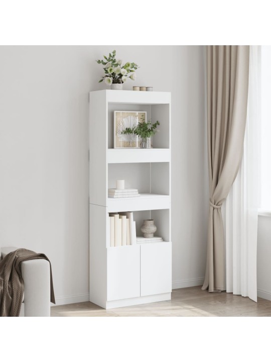 Skříň highboard bílá 63 x 33 x 180 cm kompozitní dřevo