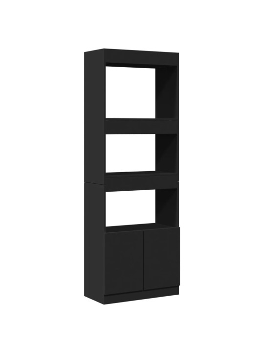 Skříň highboard černá 63 x 33 x 180 cm kompozitní dřevo