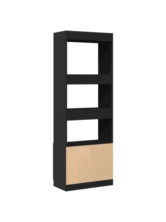 Skříň highboard černá 63 x 33 x 180 cm kompozitní dřevo