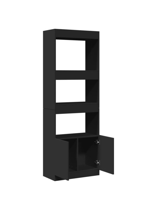 Skříň highboard černá 63 x 33 x 180 cm kompozitní dřevo