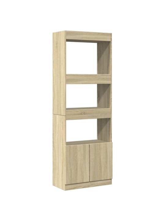 Skříň highboard dub sonoma 63 x 33 x 180 cm kompozitní dřevo