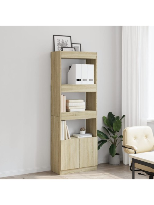 Skříň highboard dub sonoma 63 x 33 x 180 cm kompozitní dřevo