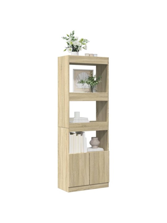 Skříň highboard dub sonoma 63 x 33 x 180 cm kompozitní dřevo