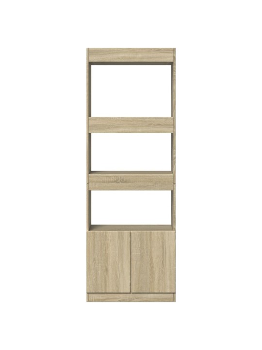 Skříň highboard dub sonoma 63 x 33 x 180 cm kompozitní dřevo