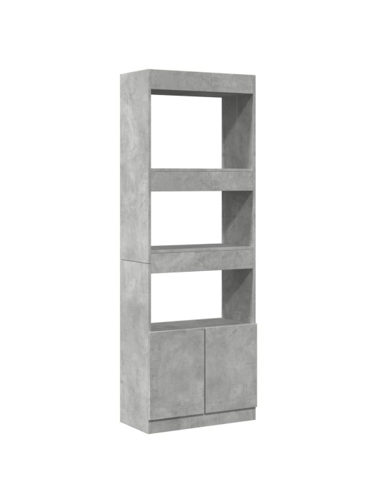 Skříň highboard betonově šedá 63 x 33 x 180 cm kompozitní dřevo