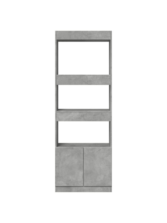 Skříň highboard betonově šedá 63 x 33 x 180 cm kompozitní dřevo