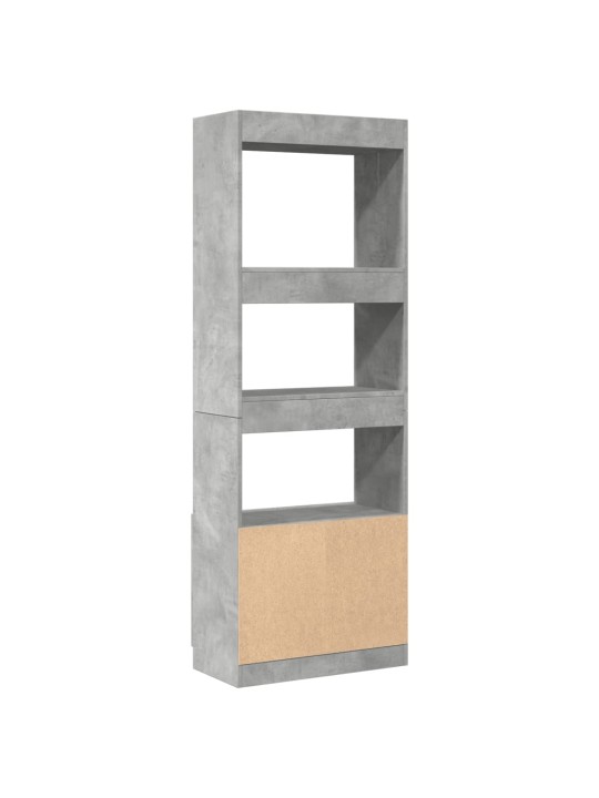 Skříň highboard betonově šedá 63 x 33 x 180 cm kompozitní dřevo