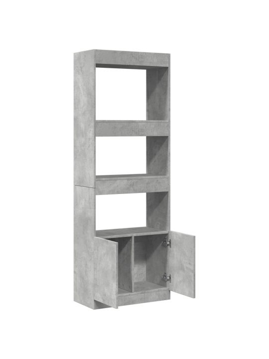 Skříň highboard betonově šedá 63 x 33 x 180 cm kompozitní dřevo