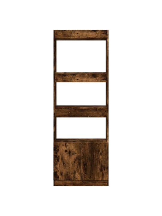 Skříň highboard kouřový dub 63 x 33 x 180 cm kompozitní dřevo