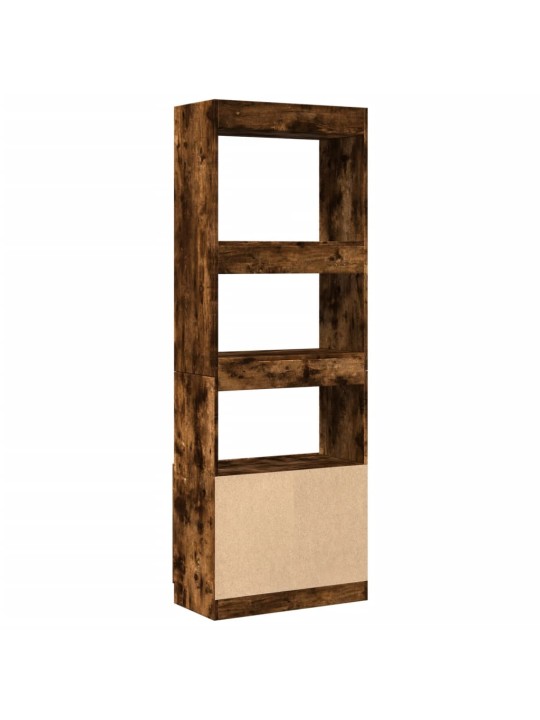 Skříň highboard kouřový dub 63 x 33 x 180 cm kompozitní dřevo