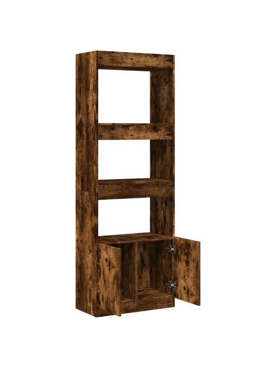 Skříň highboard kouřový dub 63 x 33 x 180 cm kompozitní dřevo